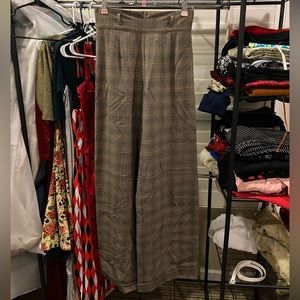 EUC Stop Staring Tan Plaid Pants Trousers